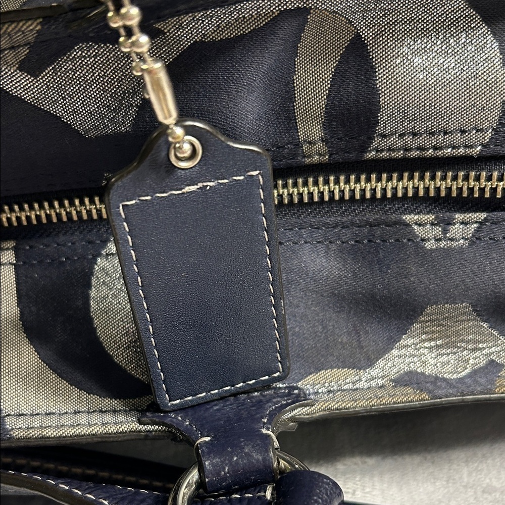 Coach D1260-F19664 Blue and Gray Tote Bag - Picture 8 of 12
